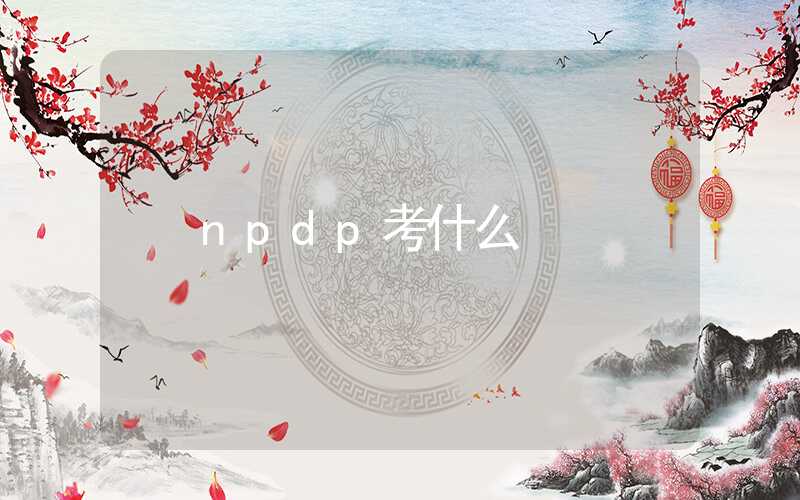 npdp考什么